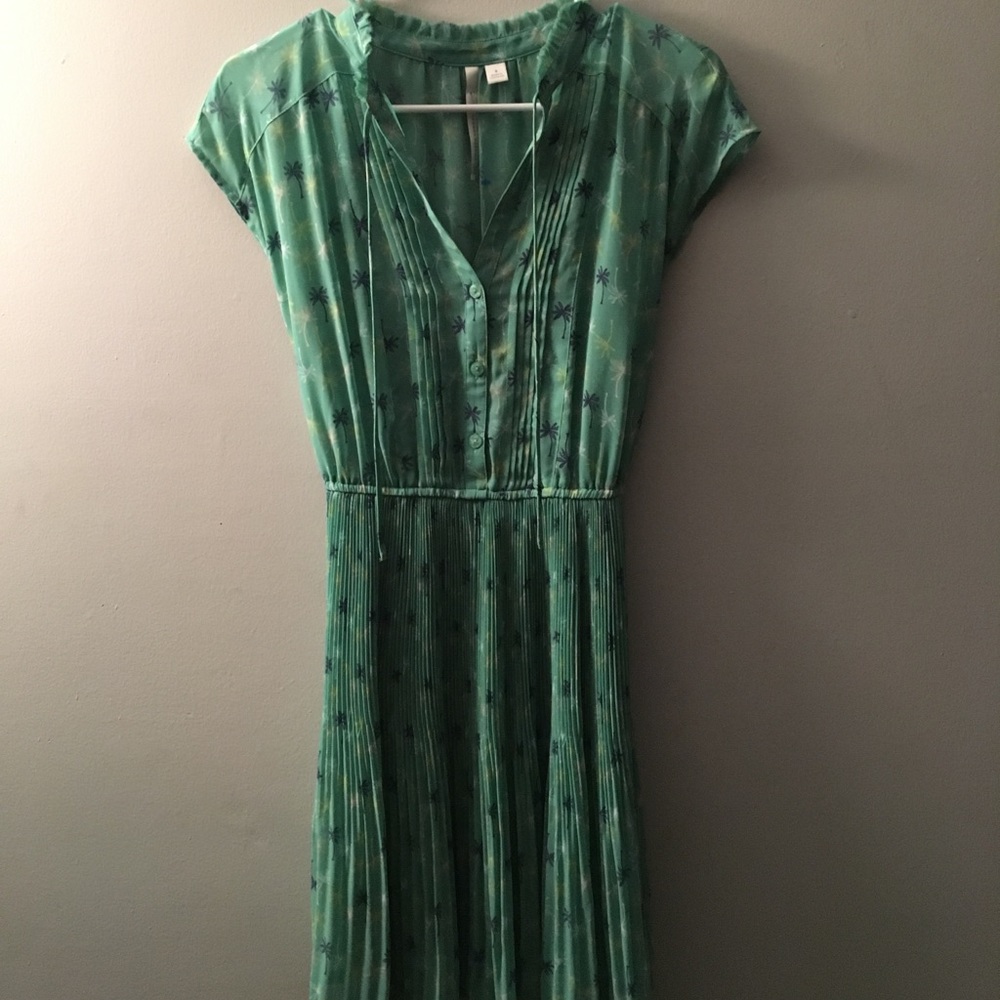 Mint Palm Tree Fan Dress by Lauren Conrad